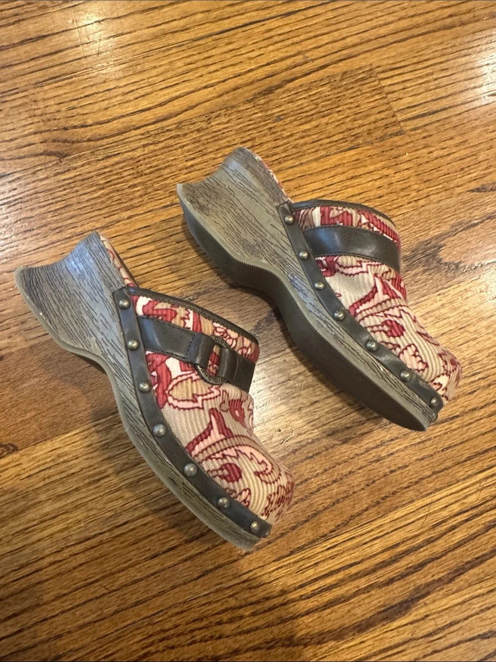 Old Nay Children's 11 Vintage Floral Platform Clog Mules